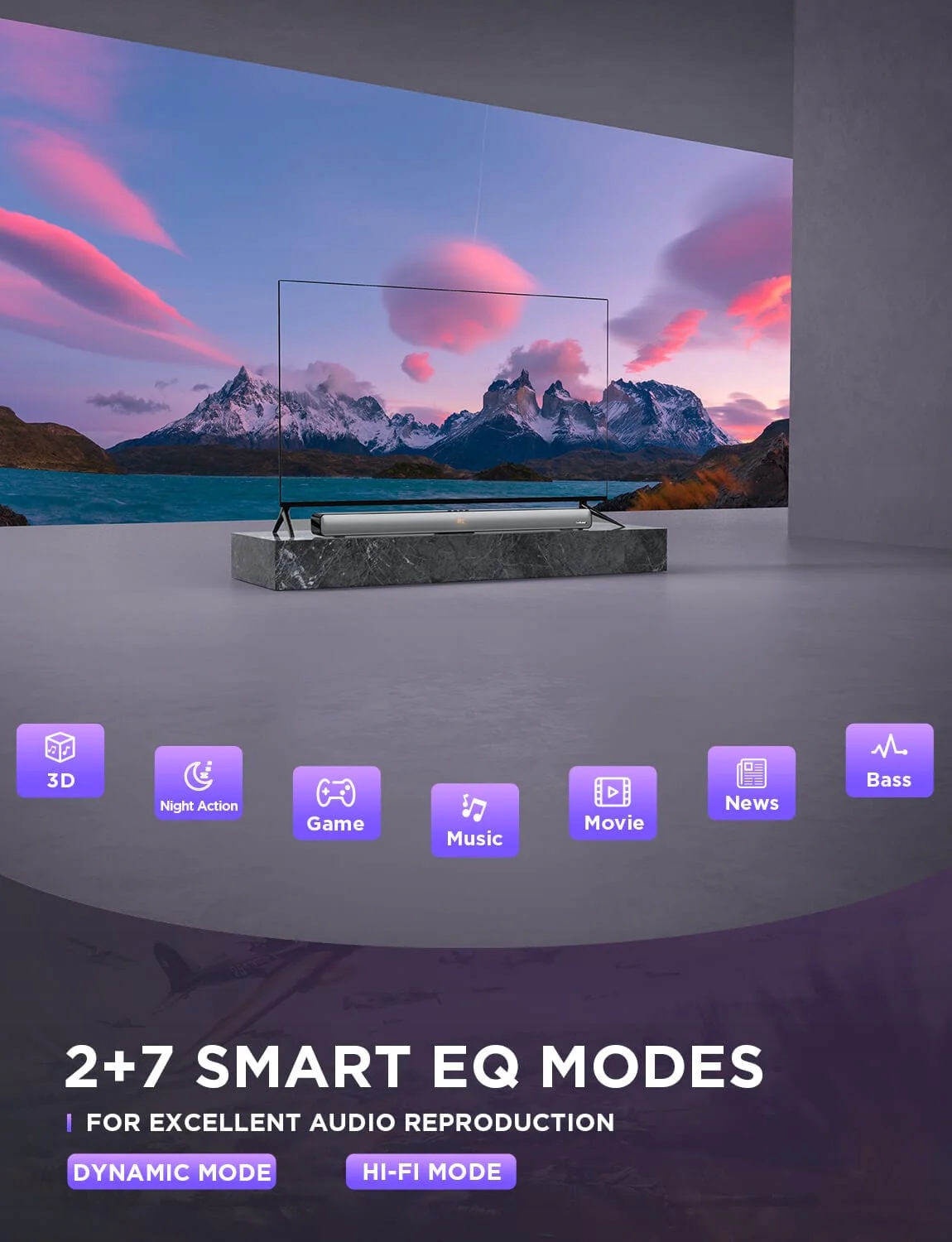 Soundbar Bomaker Odine IV 2.0 100W Bluetooth 5.0 HDMI ARC Czarny HIT !