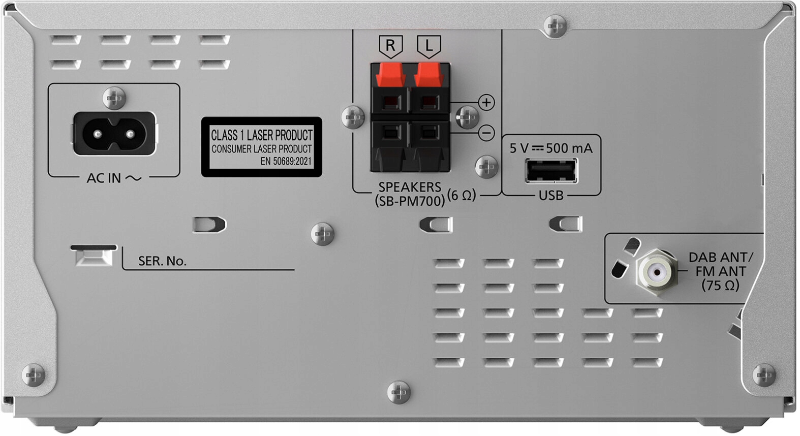 Wieża PANASONIC SC-PM704EGS CD BT DAB+ 80W Srebrny kompaktowy system stereo