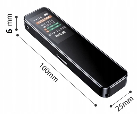64G Cyfrowy dyktafon Aktywne nagrywanie Odtwarzanie z mikrofonem i głośnik