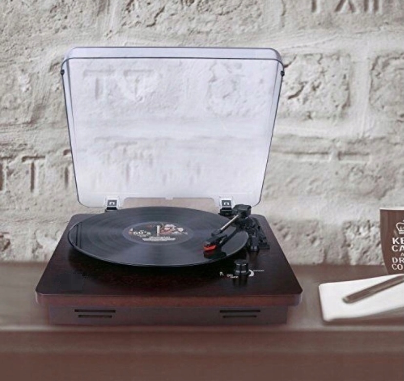 Gramofon z wbudowanymi głośnikami DL-636DP-88 Brązowy 3-biegowy HIT !