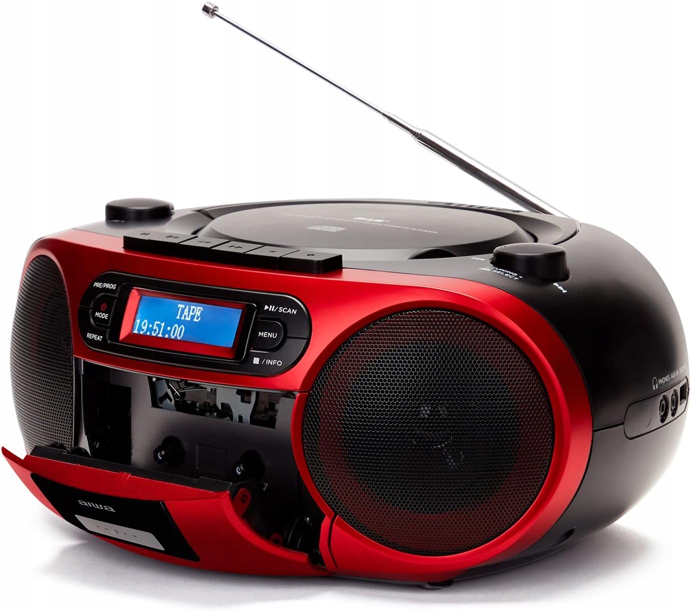 BOOMBOX RADIOODTWARZACZ AIWA BBTC-660DAB/RD DAB+ BLUETOOTH CD FM USB