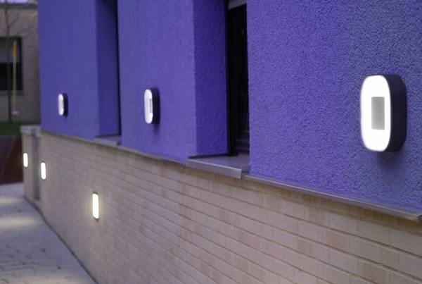 Lampa naścienna LED Zewnętrzna, srebrny, Lutec