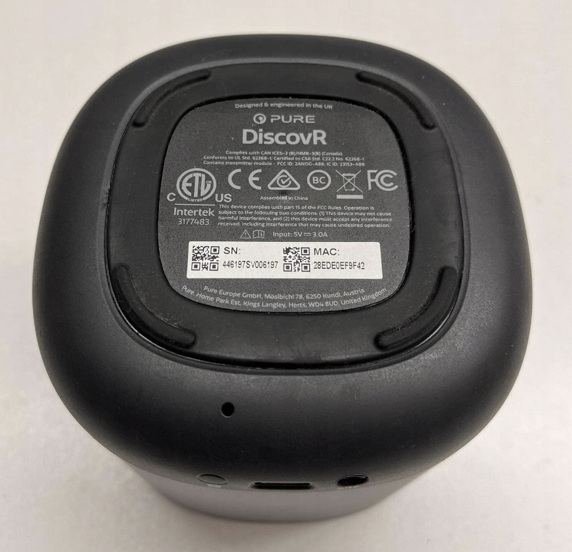 Głośnik przenośny Pure DiscovR czarny Bluetooth czarny