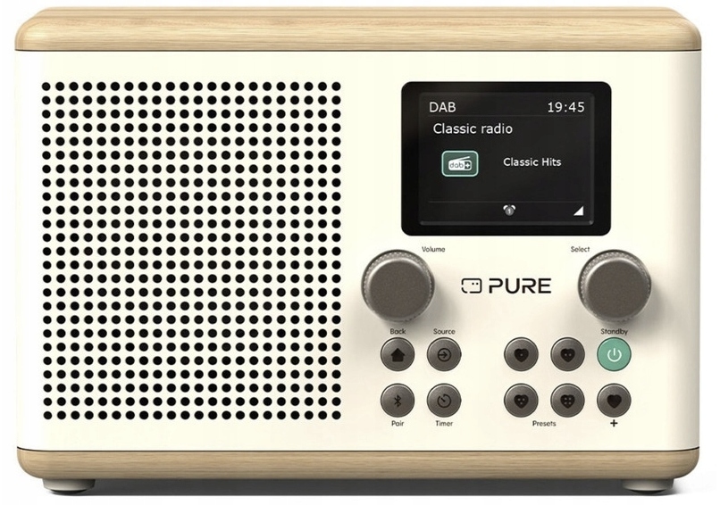Radioodtwarzacz sieciowy DAB+, FM Pure Classic H4 Biały-dąb Bluetooth