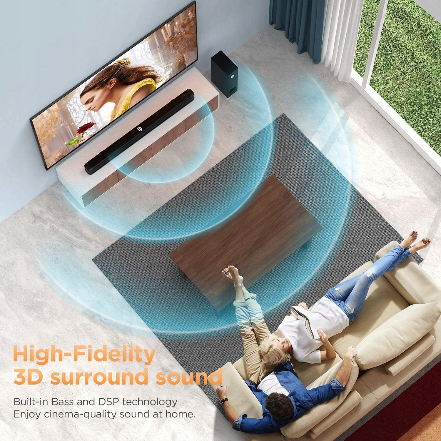Soundbar Bomaker NJORD I 2.1 150 W Bluetooth Optical AUX, USB, czarny HIT !