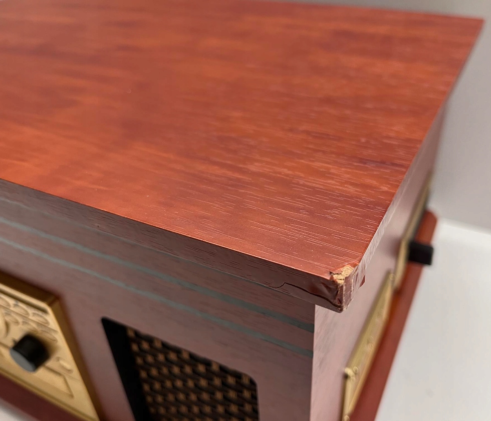 Gramofon Karcher NO-036 brązowy Odtwarzacz CD, Bluetooth, kasety, USB, FM