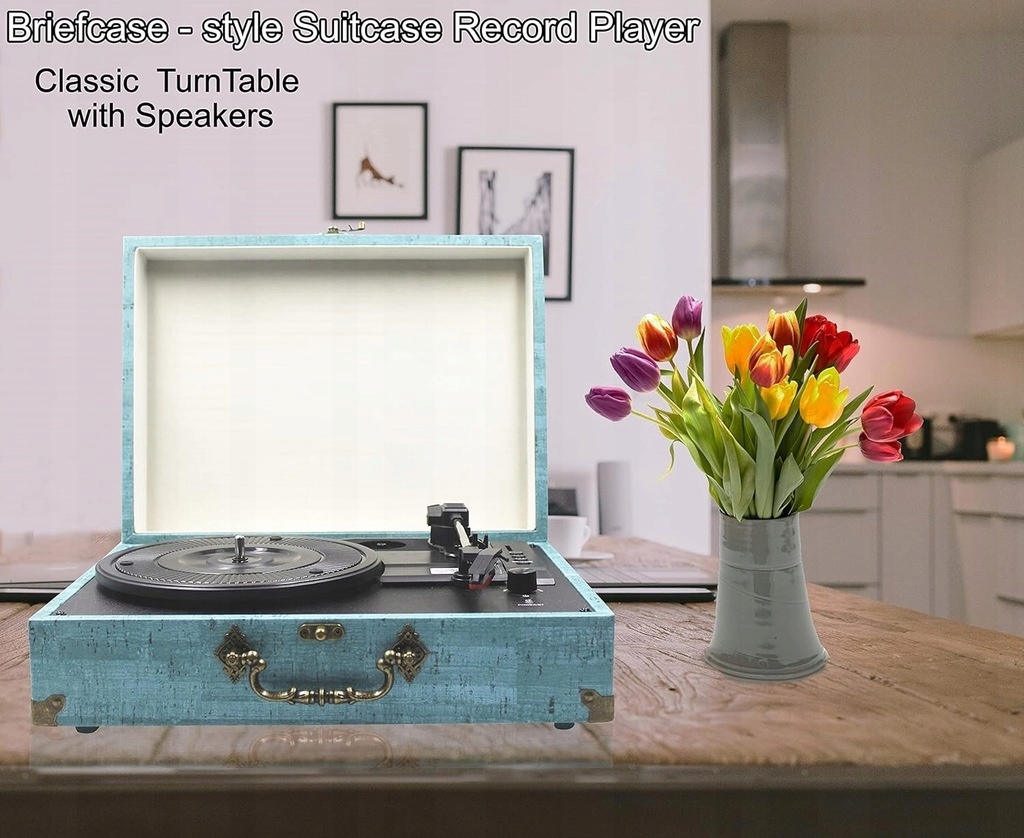 Gramofon walizkowy MERSOCO M433 odtwarzacz BLUTOOTH USB SD