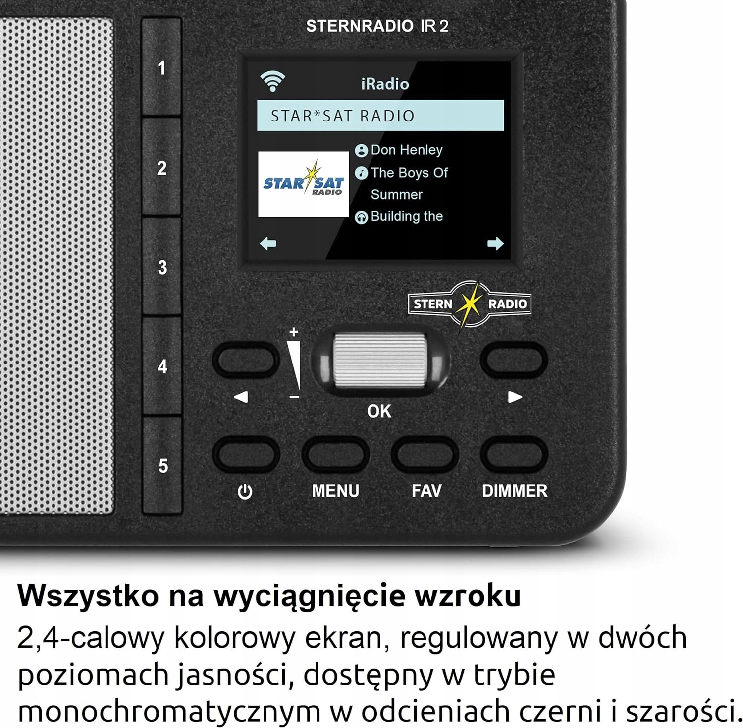 Radio sieciowe internetowe zegar budzik TechniSat Sternradio IR 2 Czarny