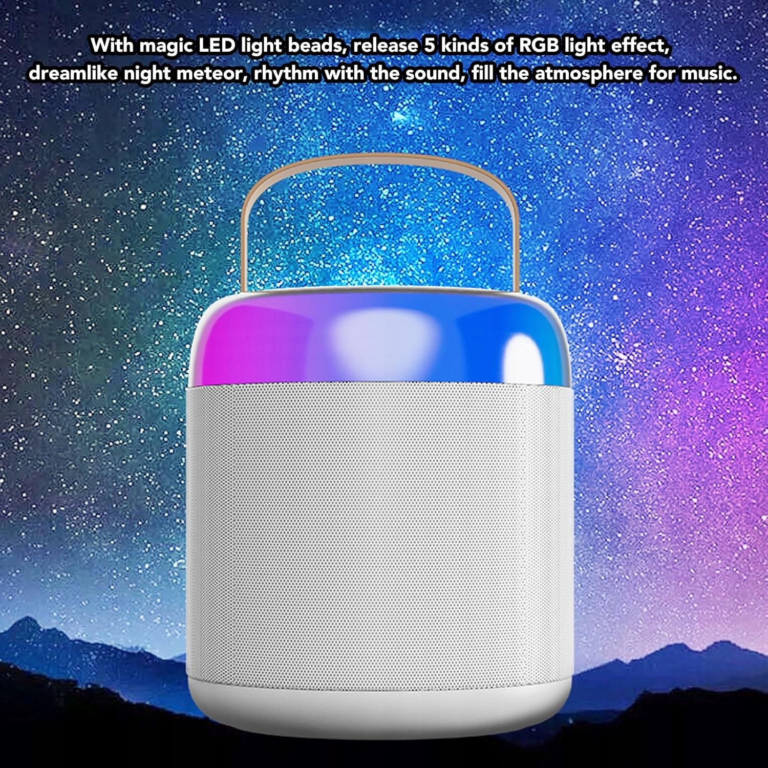 Karaoke Dpofirs RGB przenośne głośnik karaoke Bluetooth + 2 Mikrofony HIT !