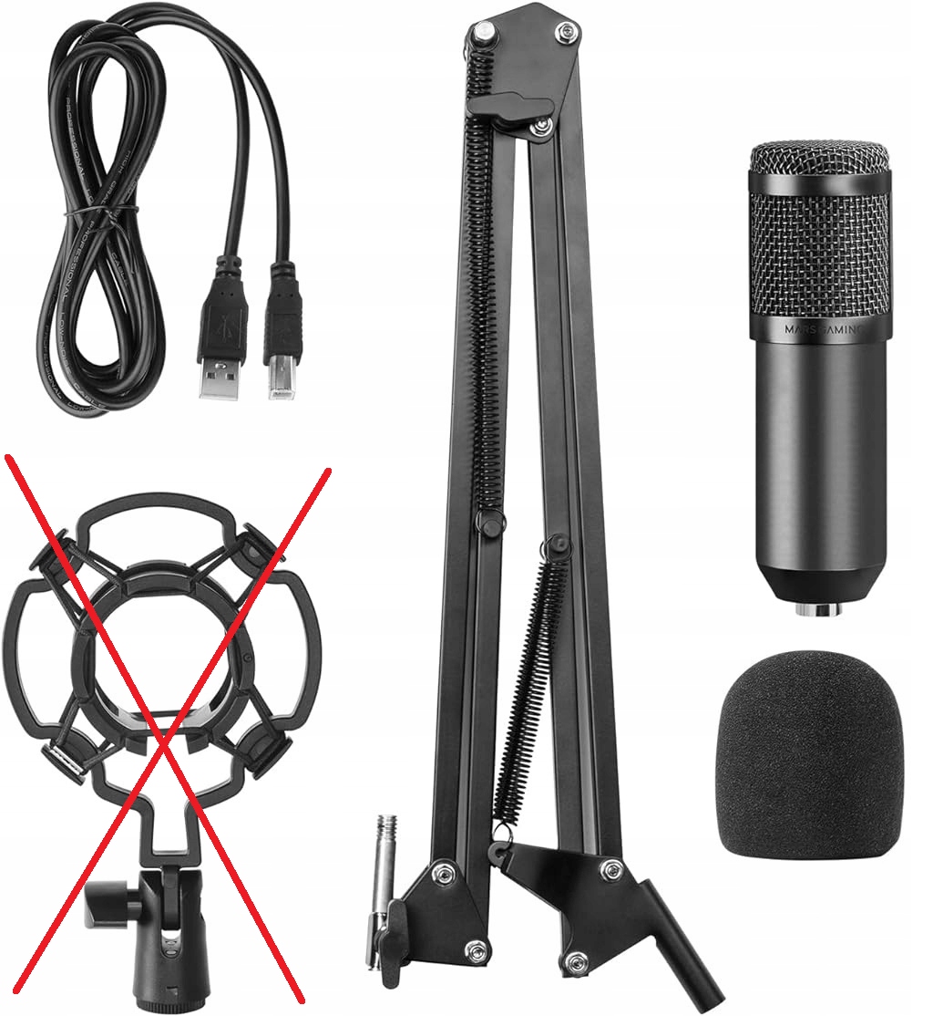 Mars Gaming MMICPRO, Mikrofon USB do Komputera ze Statywem IDEALNY PREZENT