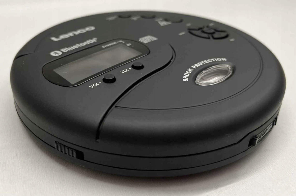 DISCMAN PRZENOŚNY ODTWARZACZ PŁYT Lenco CD-300BK MP3 LCD BLUETOOTH Czarny