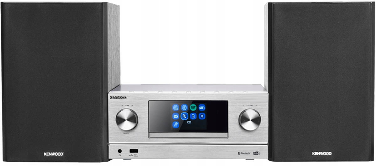 Wieża Kenwood M-9000S-S CD USB WIFI DAB+ Bluetooth FM 2 x 50 W Srebrna