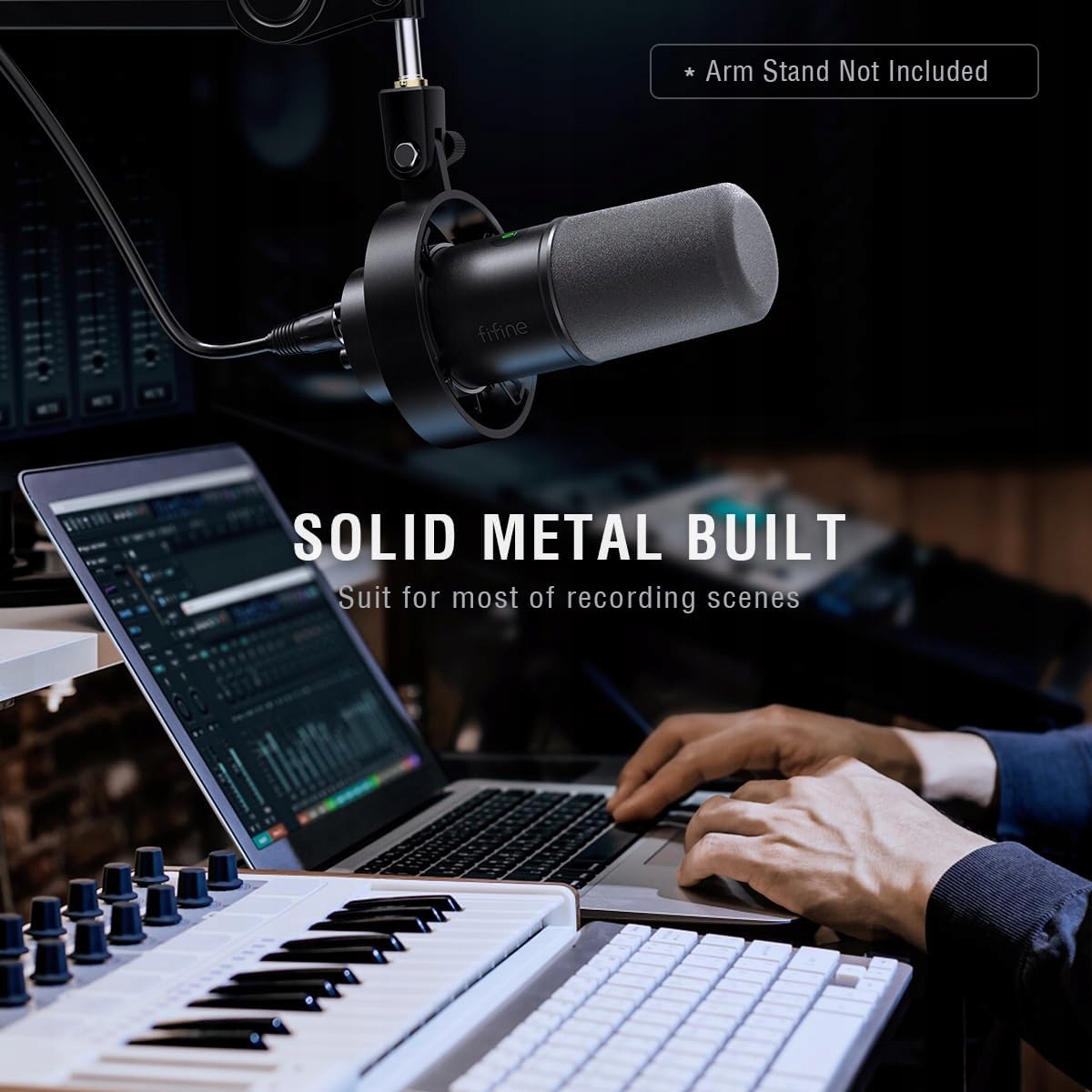 FIFINE K688 MIKROFON KOMPUTEROWY GAMINGOWY DYNAMICZNY USB XLR POP FILTR