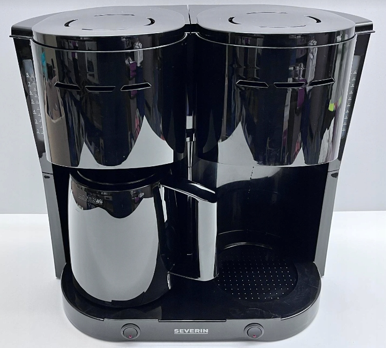 Severin KA 9315 Ekspres przelewowy Podwójny 1,25 l czarny