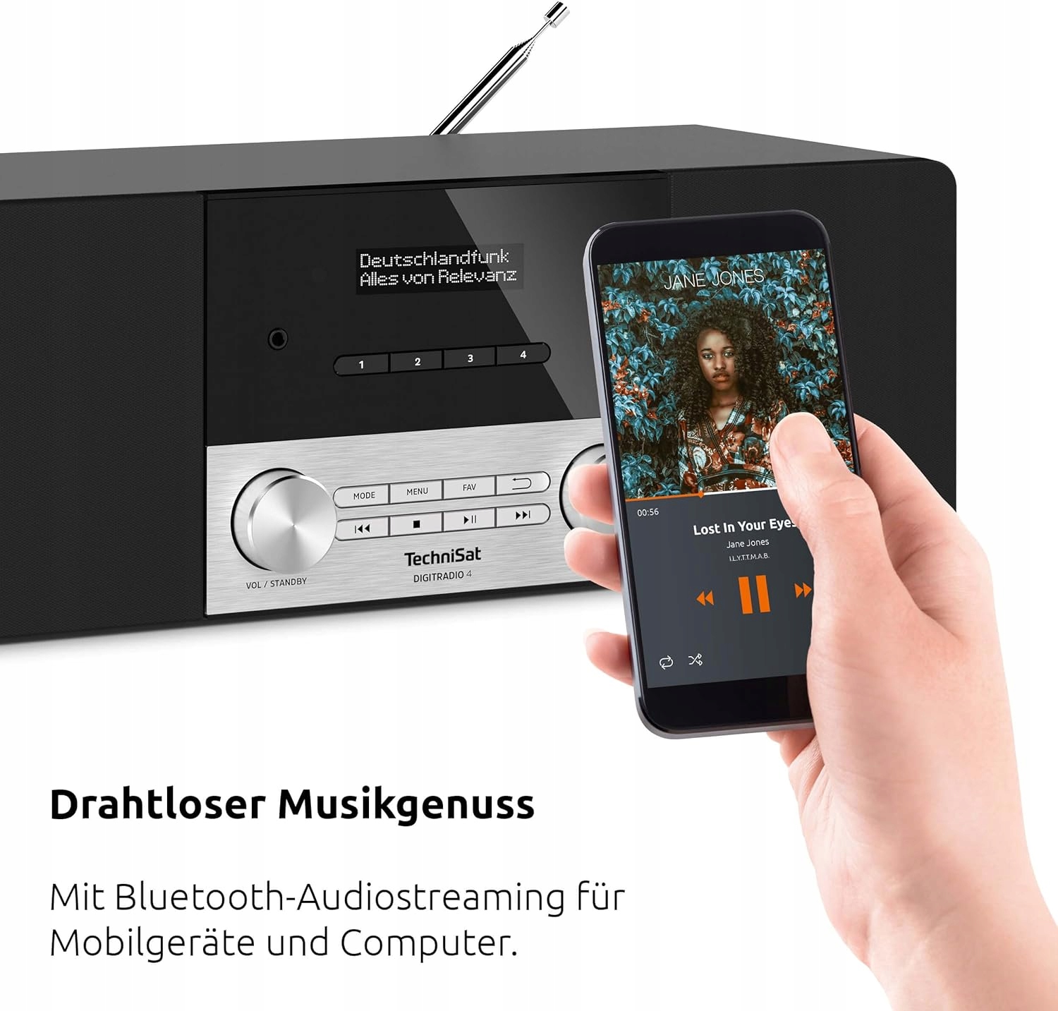 Radio sieciowe DAB+, FM TECHNISAT Digitradio 4 Czarny Bluetooth