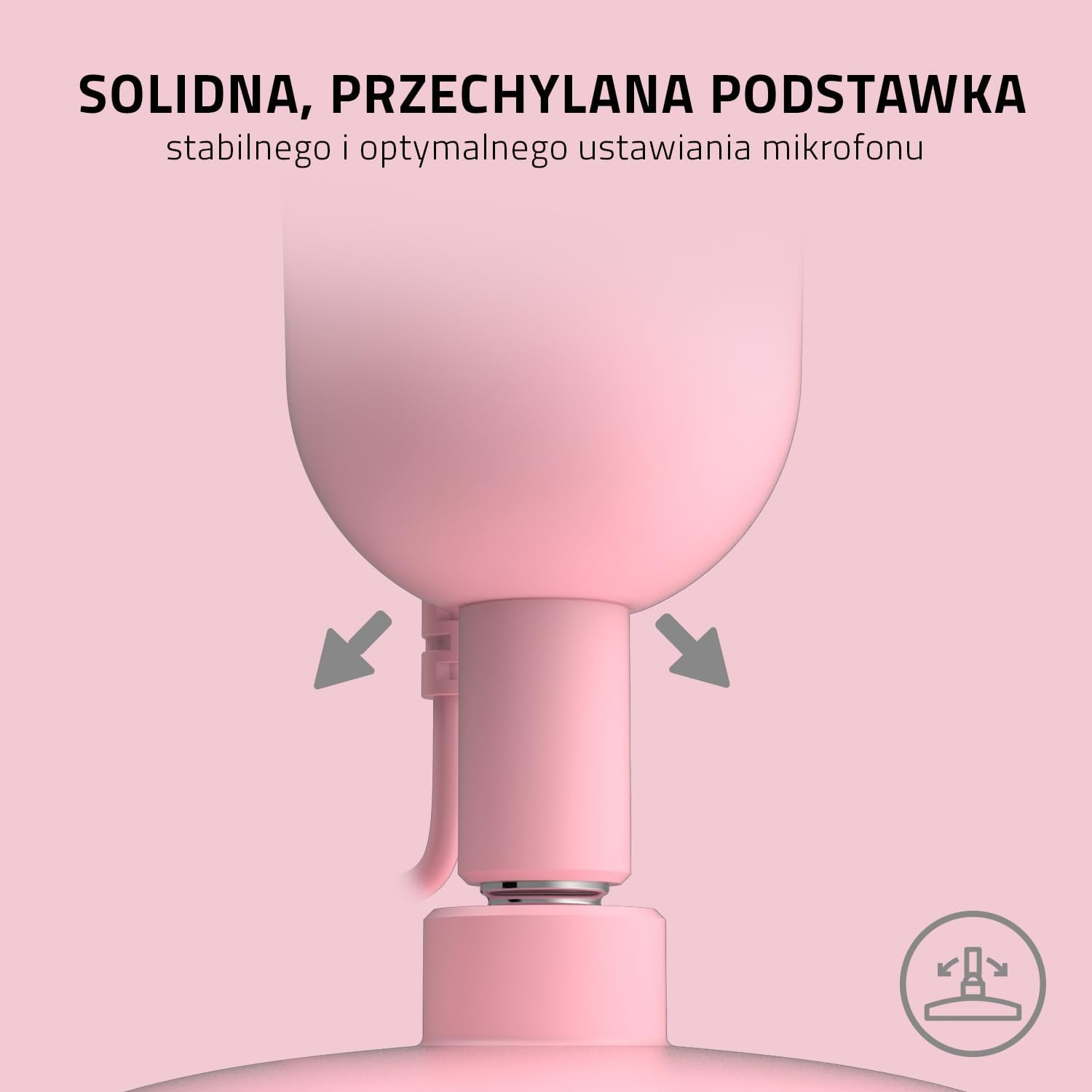 Razer Seiren Mini, mikrofon pojemnościowy, różowy