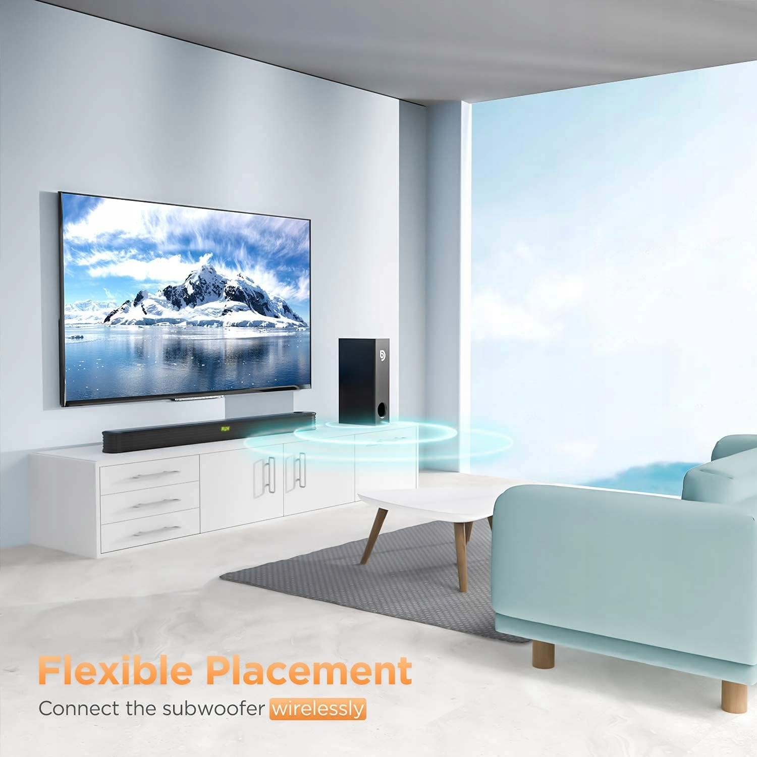 Soundbar Bomaker NJORD I 2.1 150 W Bluetooth Optical AUX, USB, czarny HIT !