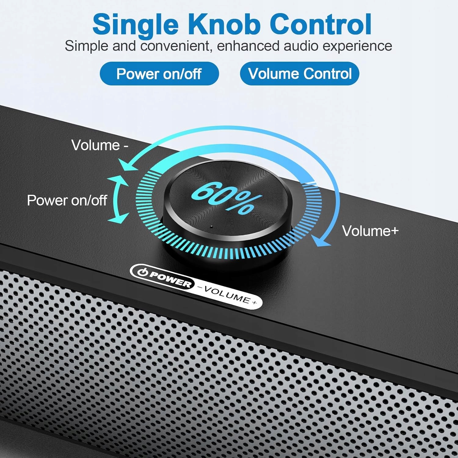 GŁOŚNIK KOMPUTEROWY USB AUX SOUNDBAR RGB HPYLIF -H Oświetlenie RGB