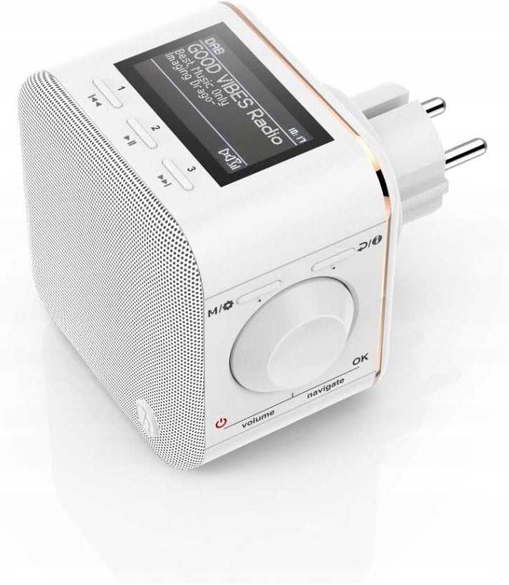 Radio sieciowe DAB+, FM Hama DR40BT-PlugIn wtyczkowe z gniazdkiem Białe HIT