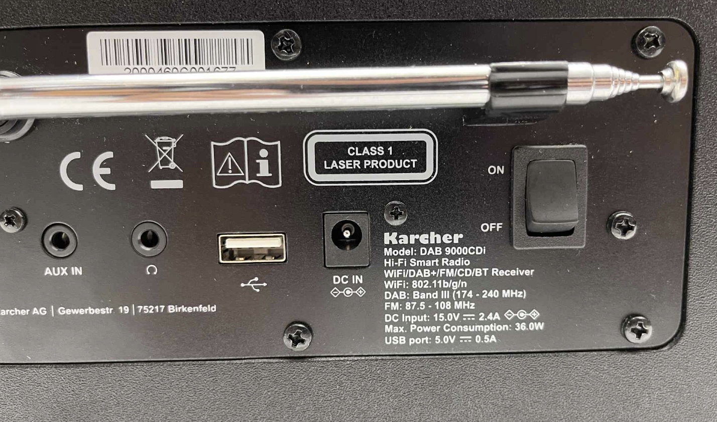 Radio sieciowe DAB+, FM, internetowe Kärcher DAB 9000CDI Czarny