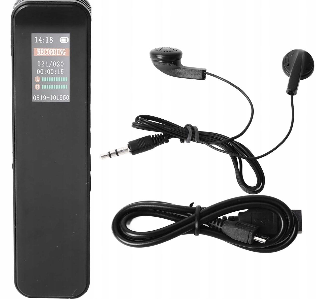 64G Cyfrowy dyktafon Aktywne nagrywanie Odtwarzanie z mikrofonem i głośnik