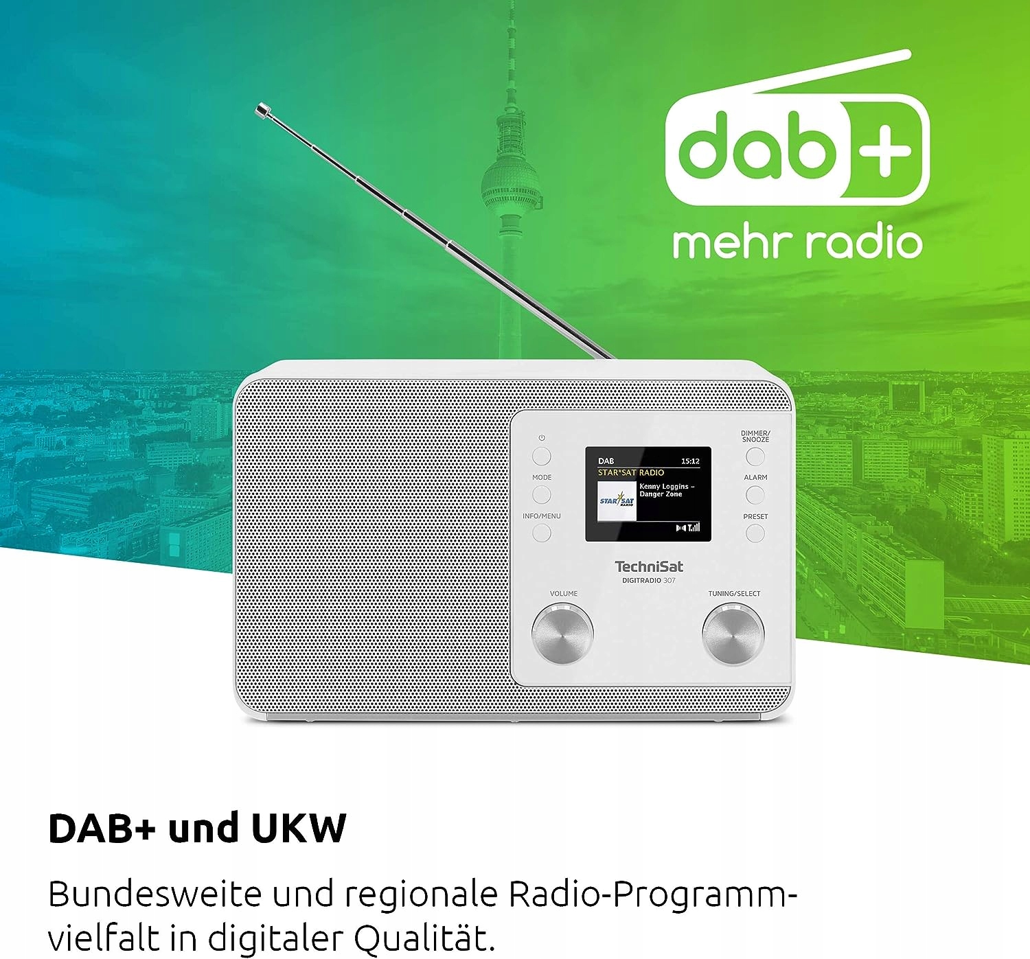 RADIO DAB+ FM TECHNISAT DIGITRADIO 307 BT Białe