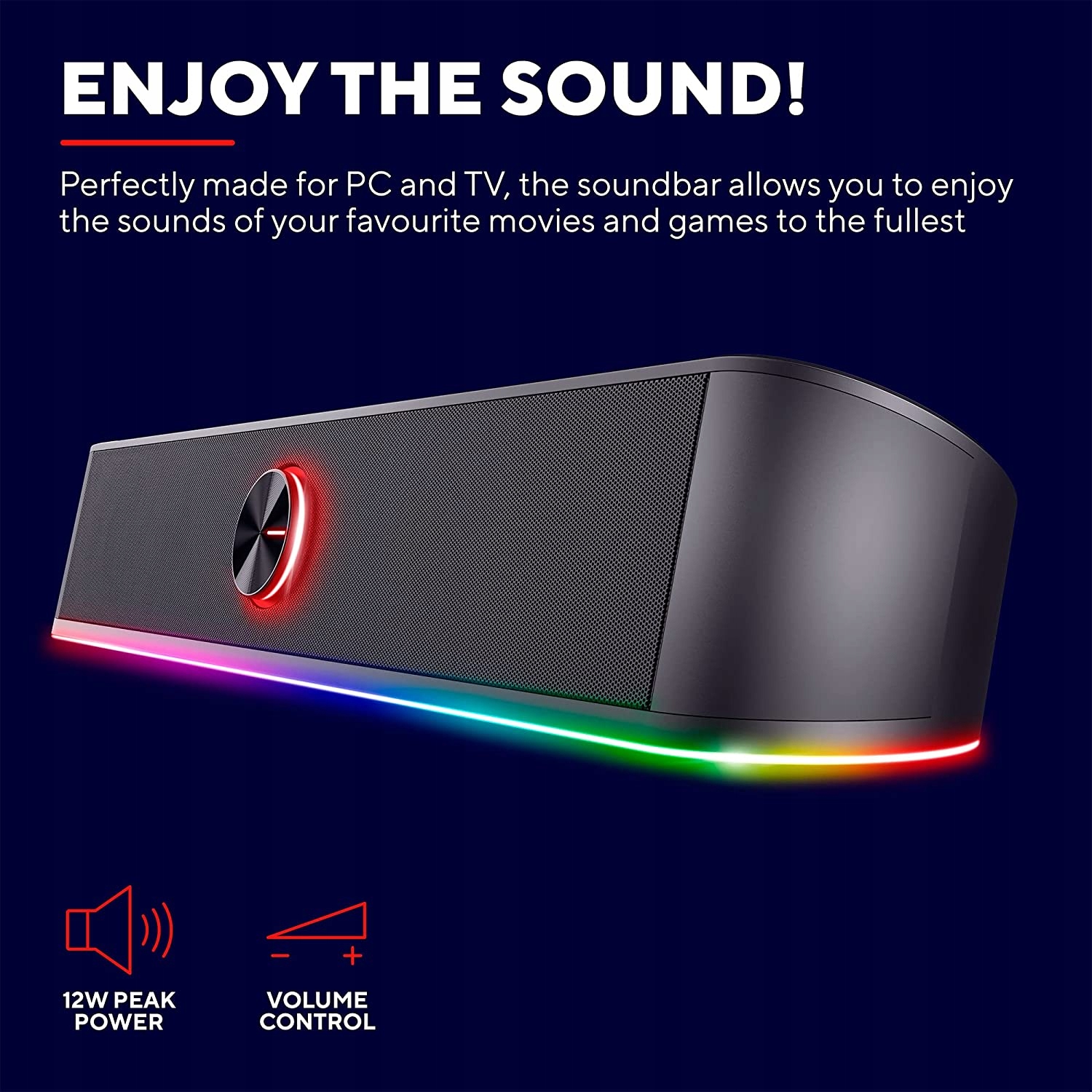 Trust GXT 619 THORNE RGB LED SOUNDBAR 2.0 6 W