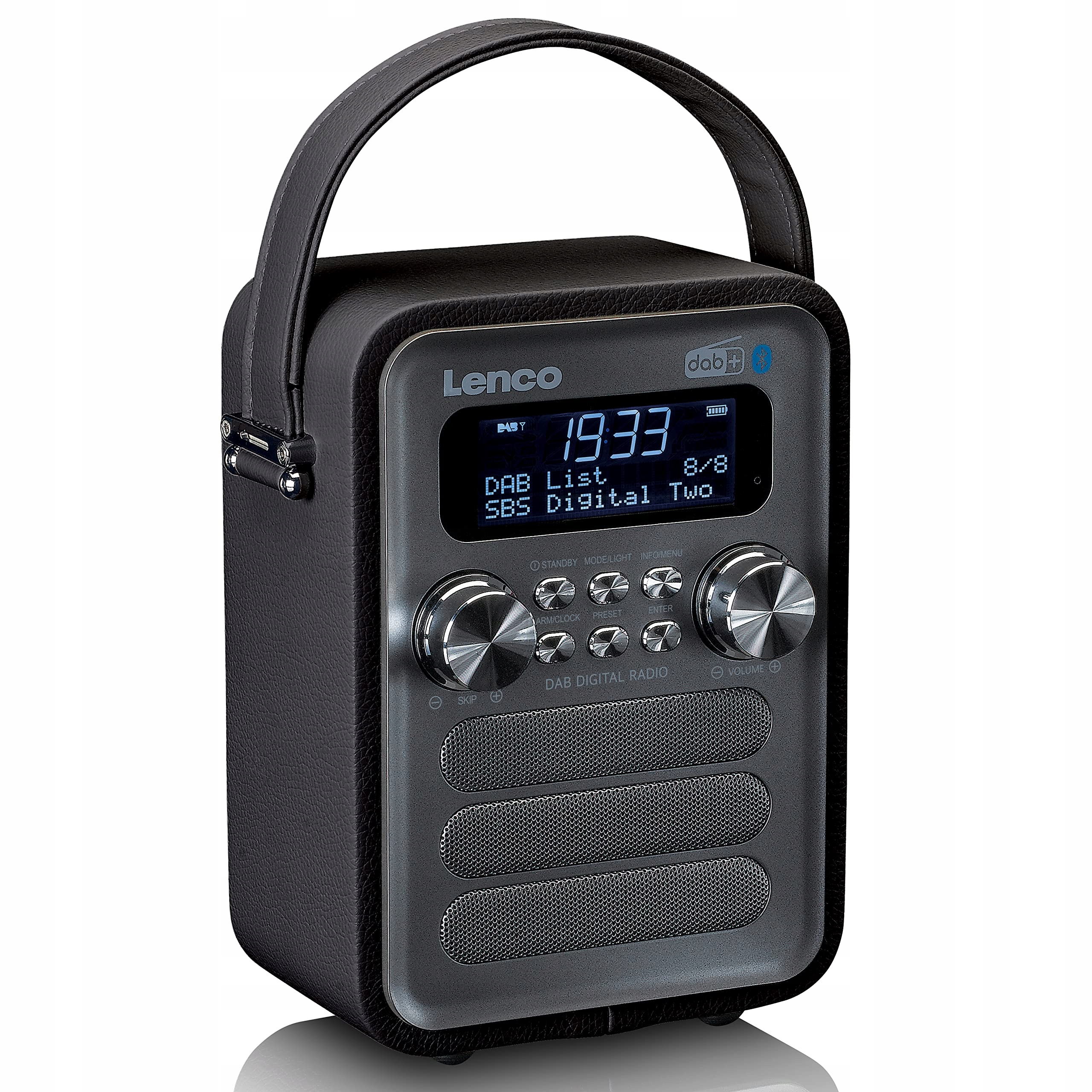 Radio przenośne sieciowo-bateryjne FM DAB+ Lenco PDR-051BK retro Bluetooth