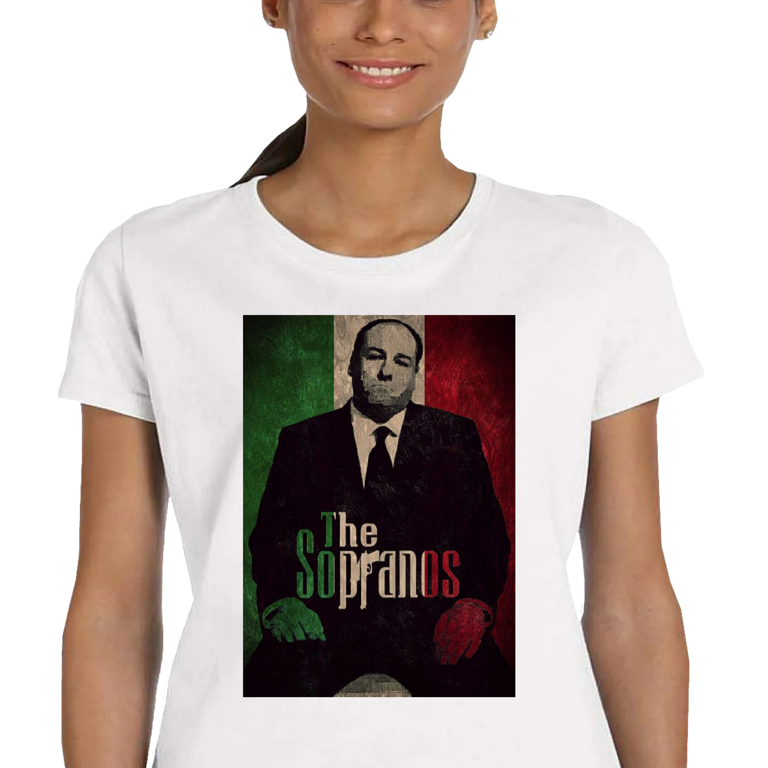 P306 KOSZULKA DAMSKA Z NADRUKIEM RODZINA SOPRANO THE SOPRANOS SERIAL L