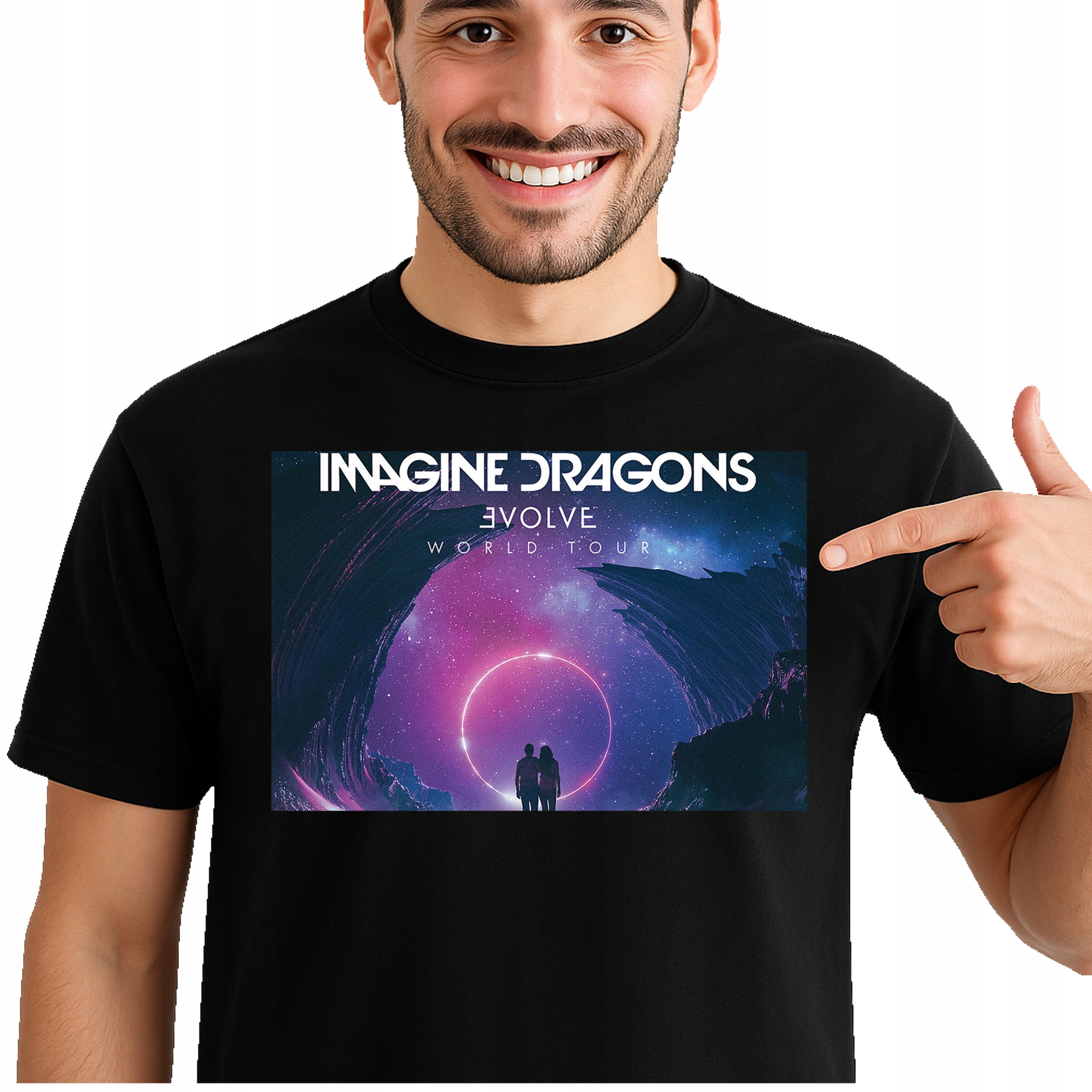 KOSZULKA IMAGINE DRAGONS LOOM WORLD TOUR 2025 WARSZAWA M 3476 CZARNA