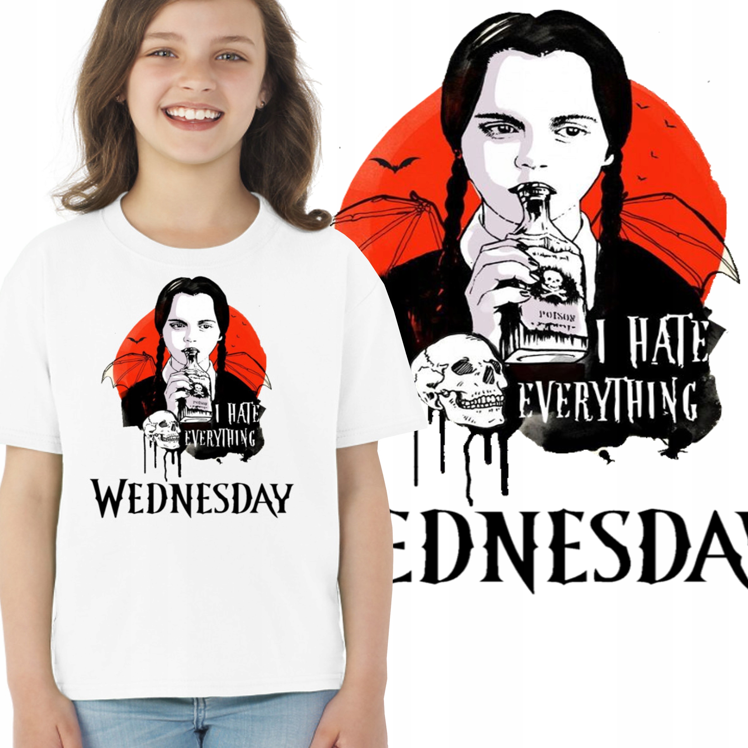 WEDNESDAY ADDAMS 3168 KOSZULKA DZIECIĘCA 116