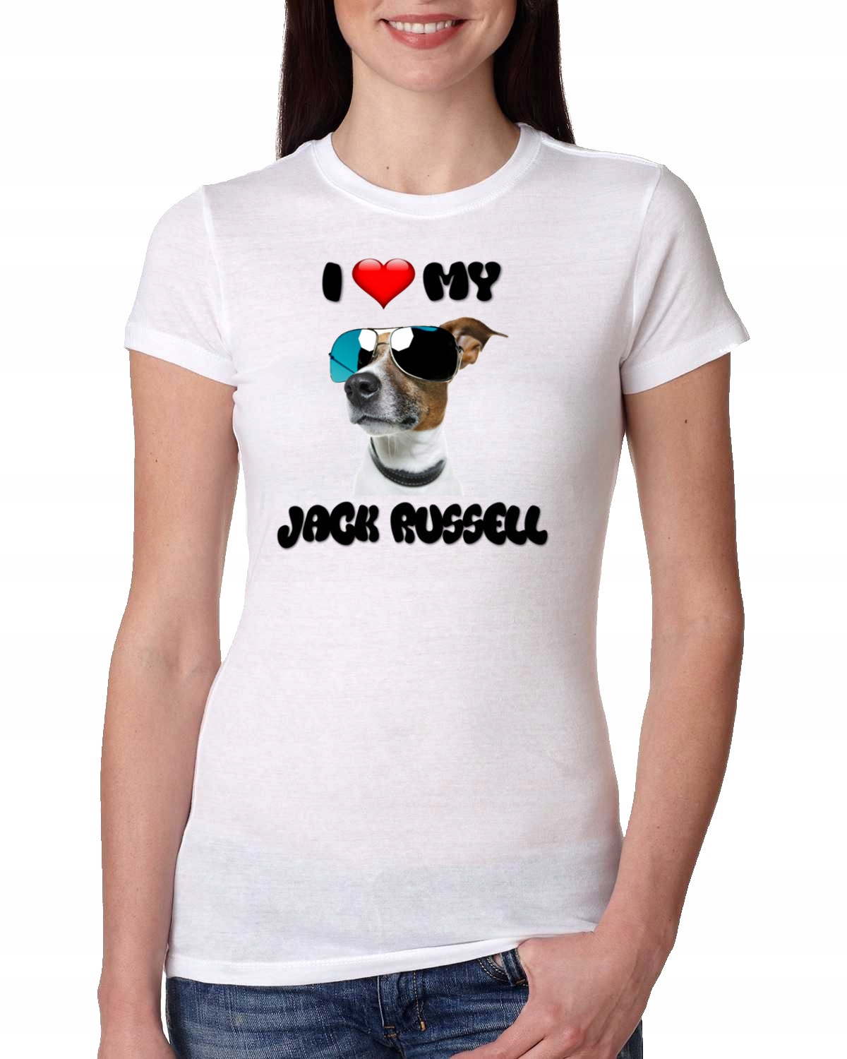DAMSKA KOSZULKA JACK RUSSELL TERRIER PIES L 0933