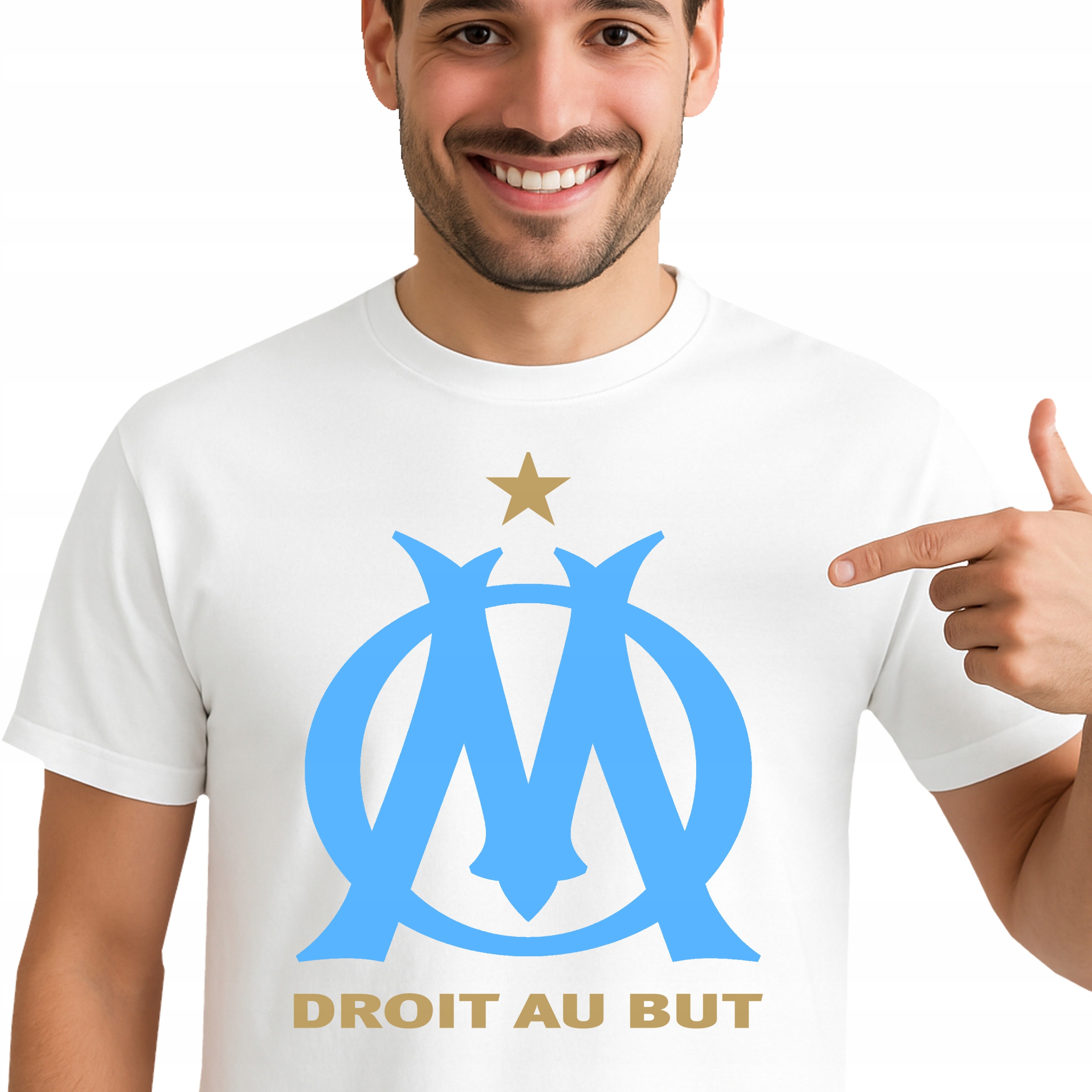 T-Shirt KOSZULKA OLYMPIQUE MARSYLIA PREZENT Dla Fana XL 0206