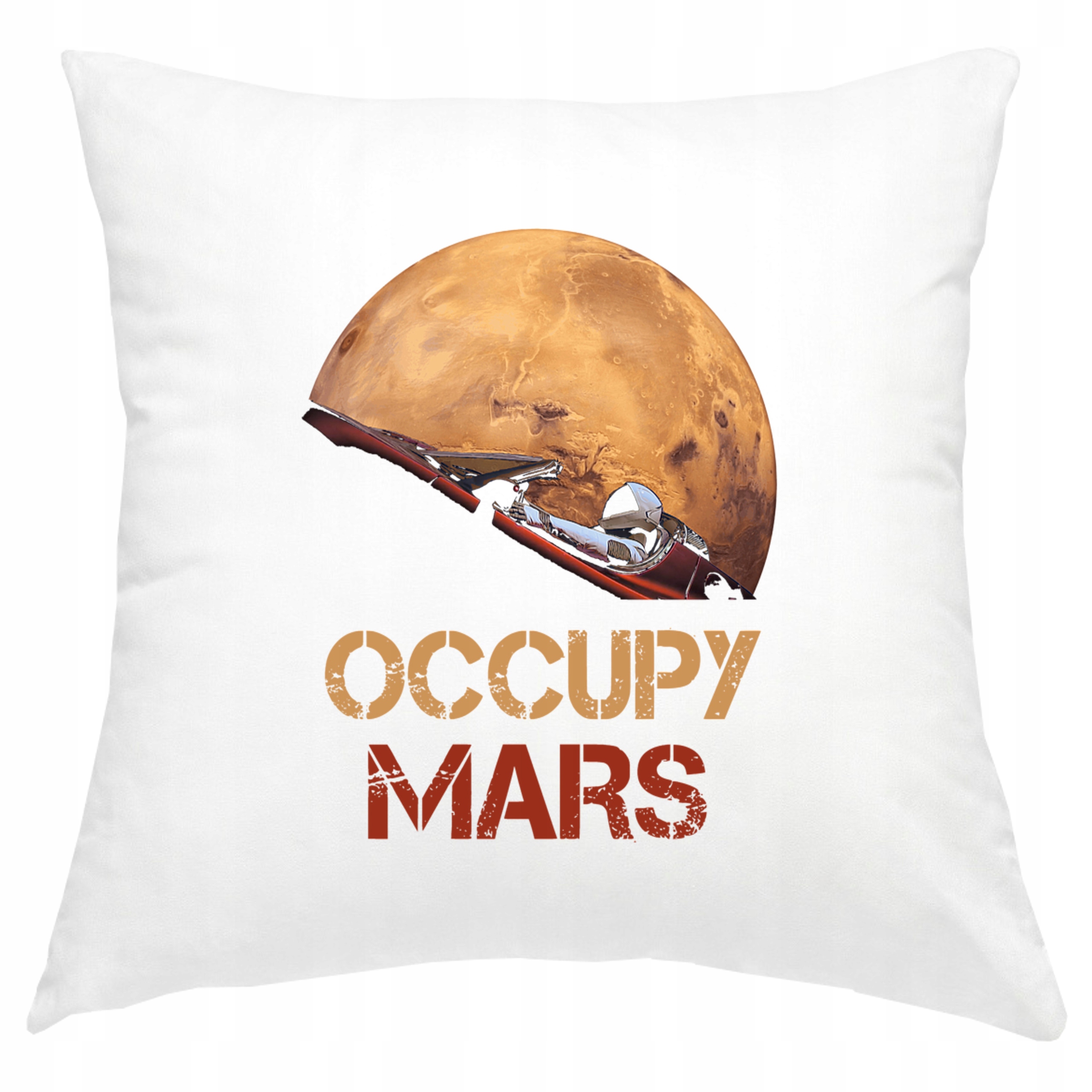 P217 PODUSZKA POSZEWKA OCCUPY MARS MUSK SPAC NASA Jakość Bawełna PREZENT