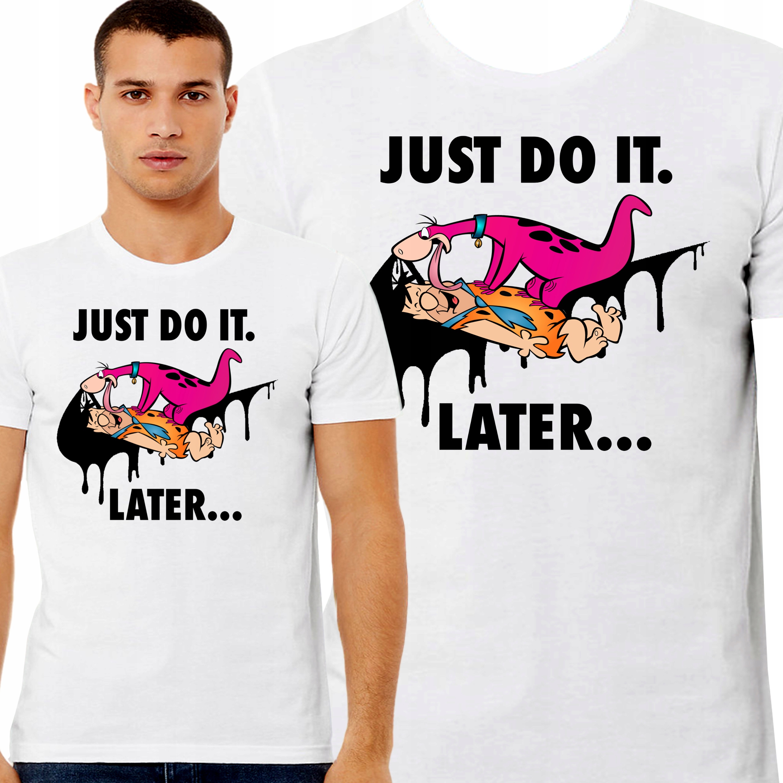 T-Shirt KOSZULKA FLINTSTONOWIE THE FLINTSTONES JUST DO IT L 0767