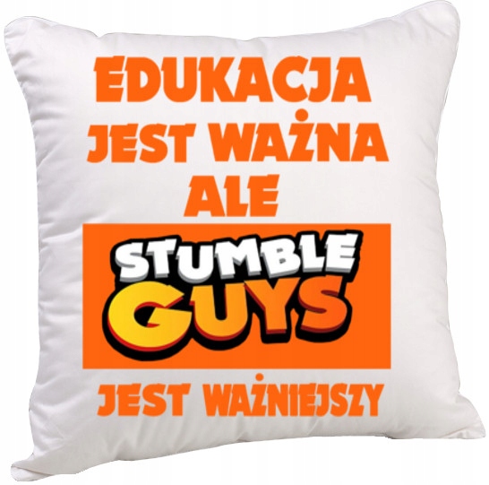 3160 STUMBLE GUYS PODUSZKA GRA PREZENT 40x40 CM