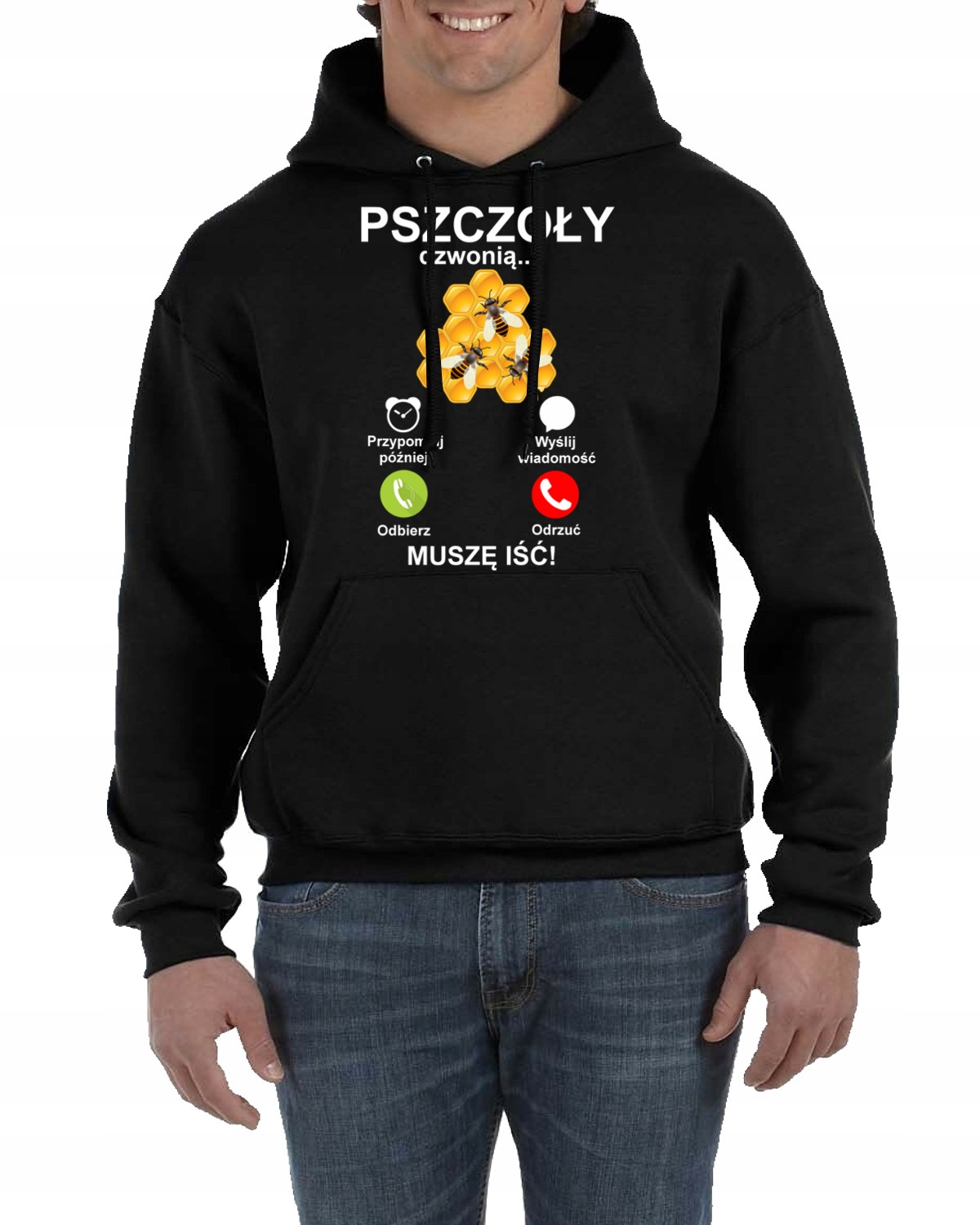 PSZCZOŁY DZWONIĄ BLUZA Z KAPTUREM DLA PSZCZELARZA S 3044