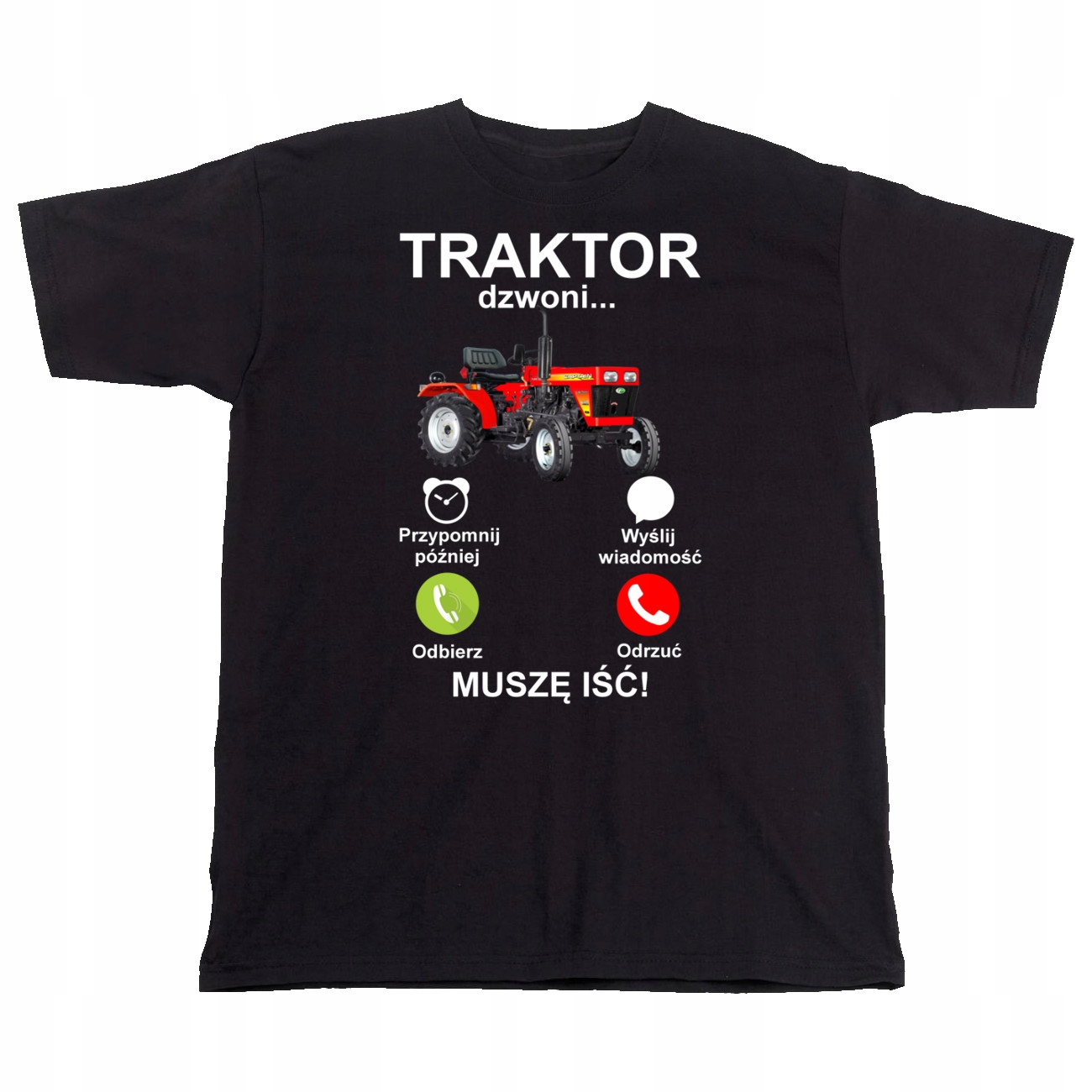 TRAKTOR DZWONI KOSZULKA ROLNIKA M 3104 CZARNA