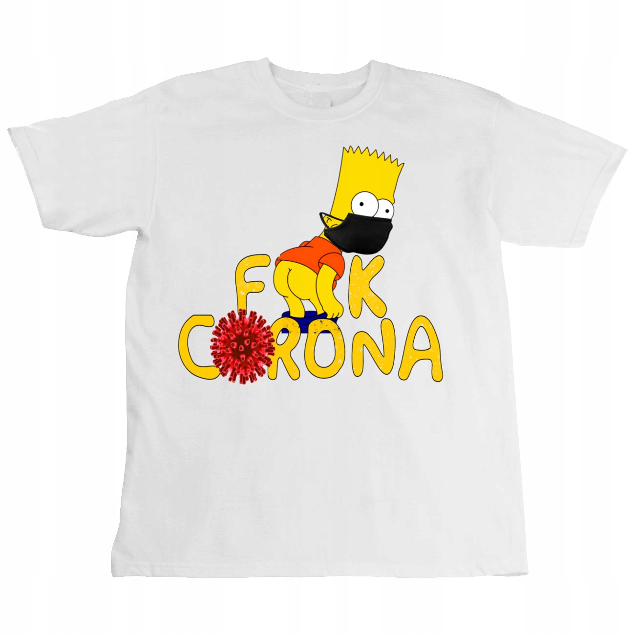 T-Shirt KOSZULKA SIMPSONS FU*K CORONA XXL 0590