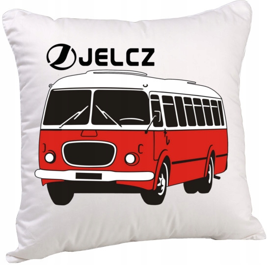 PODUSZKA JELCZ OGÓREK AUTOBUS RETRO 40x40 CM 3077