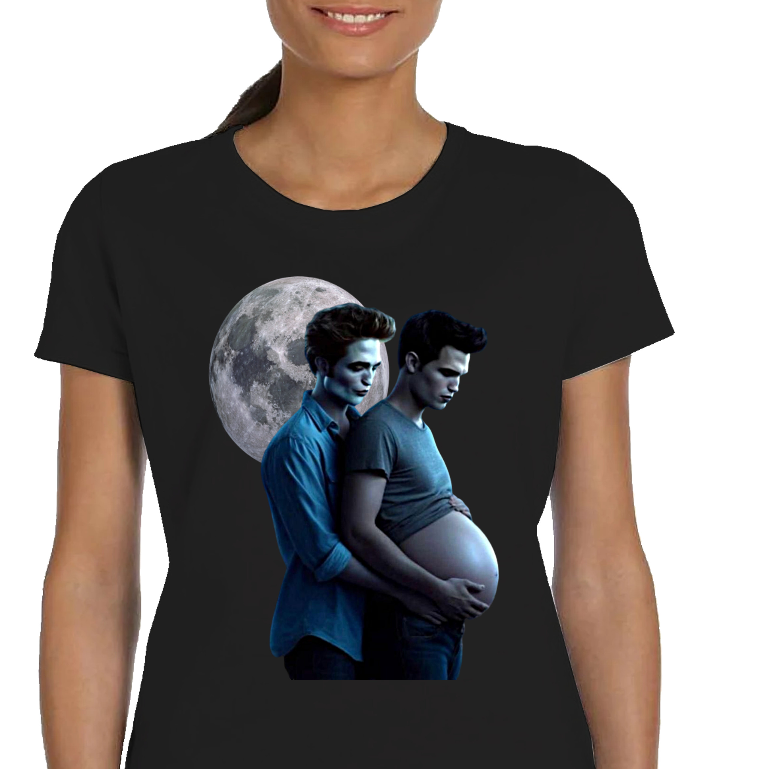 DAMSKA ŚMIESZNA KOSZULKA ZMIERZCH EDWARD JACOB TWILIGHT P232 CZARNA XL