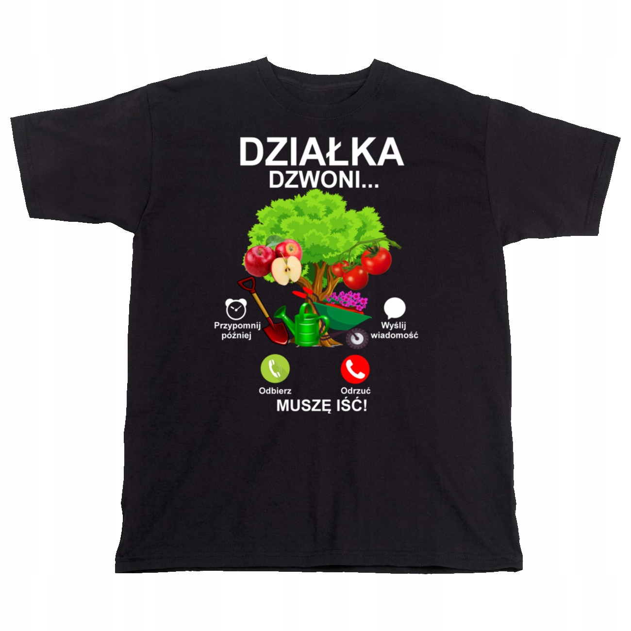 3117 KOSZULKA DZIAŁKA DZWONI DLA DZIAŁKOWICZA PREZENT BAWEŁNA CZARNA XL