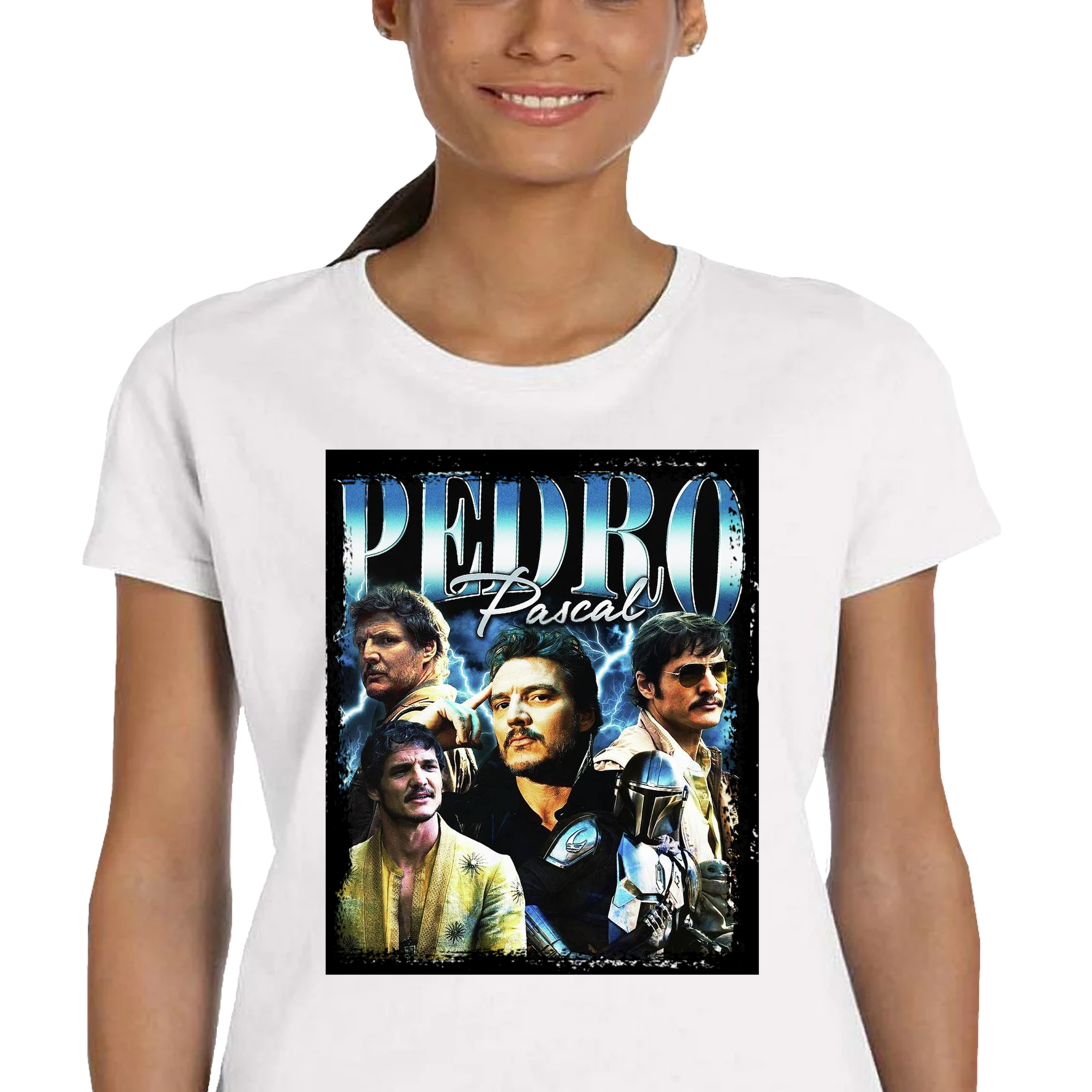 P234 KOSZULKA DAMSKA PREZENT PEDRO PASCAL YODA THE MANDOLARIAN S
