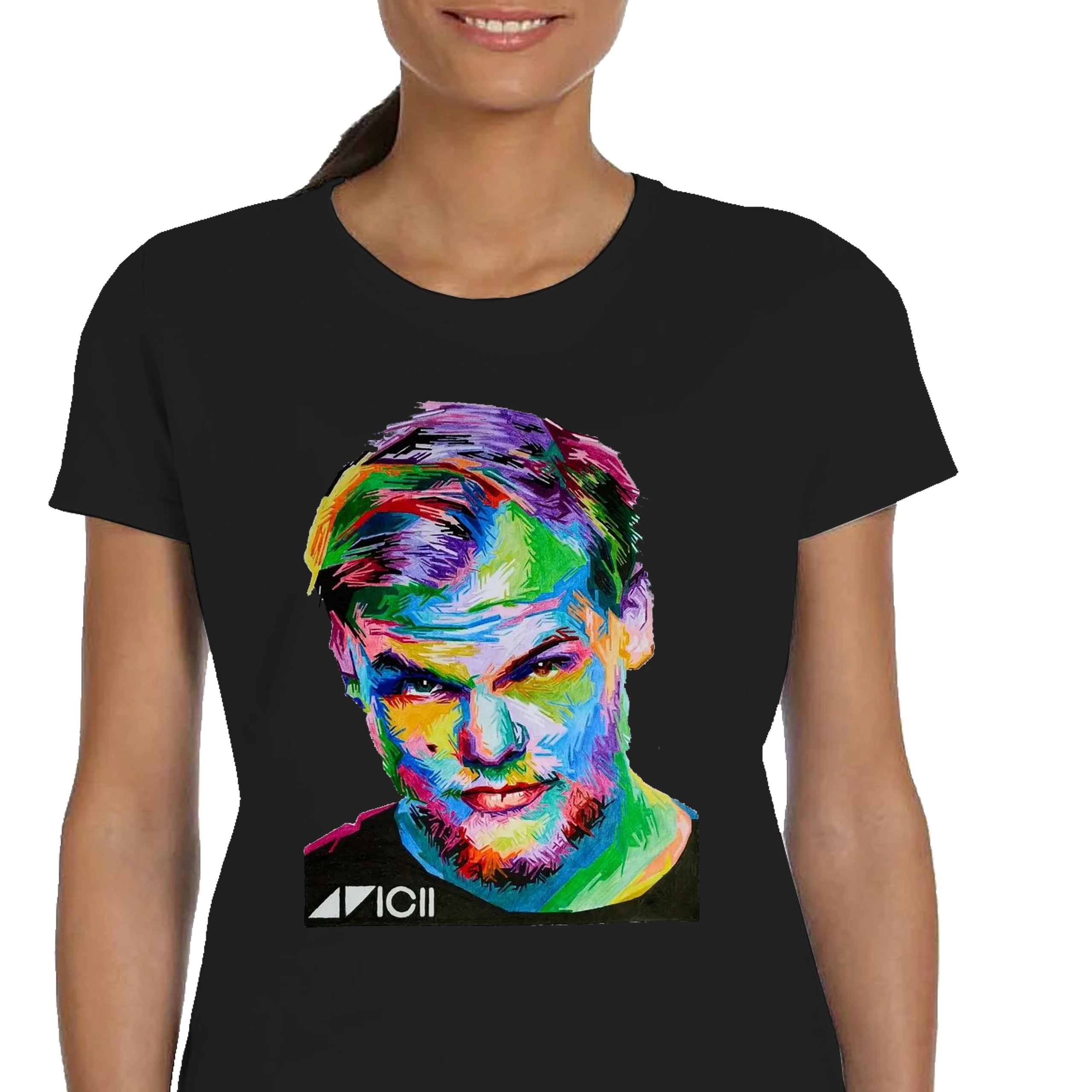 DAMSKA KOSZULKA AVICII DLA DJ-a DJ TIM BERG TOM HANGS JAKOŚĆ P310 CZARNA M