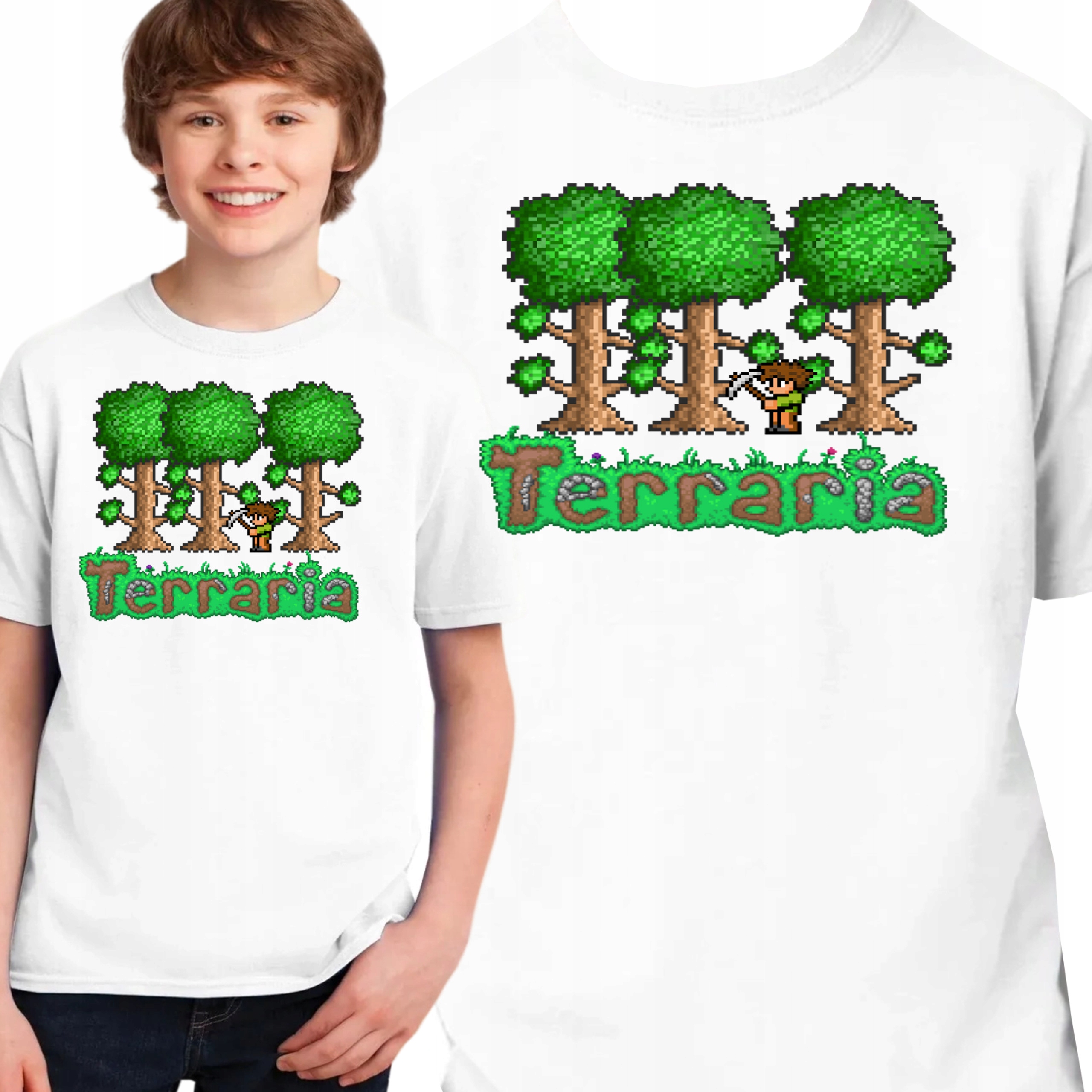 Terraria Gamingowa koszulka dzieicęca dla graczy dla fanów gry 152 3414