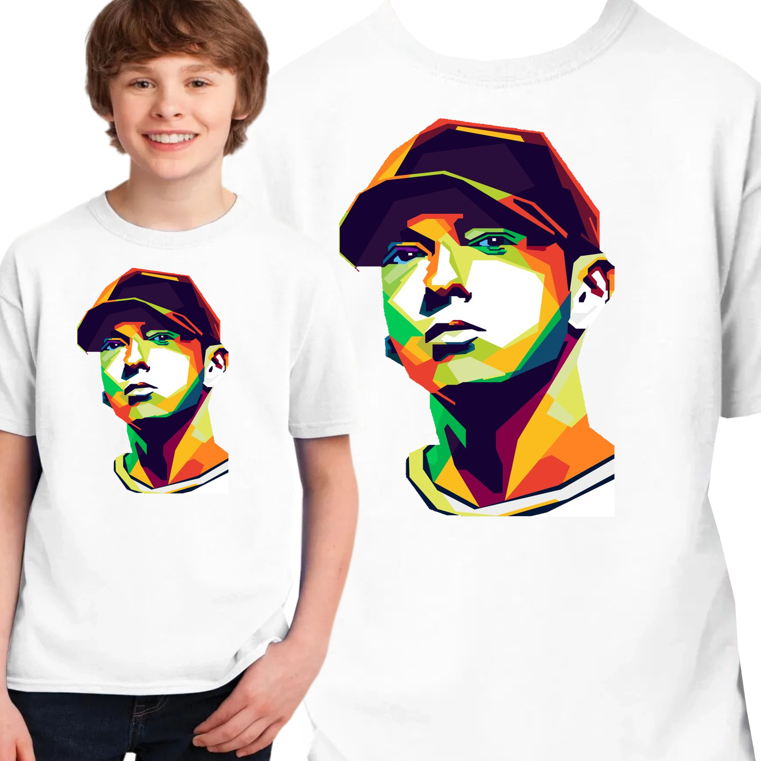 0821 KOSZULKA DZIECIECA EMINEM RAP HIP HOP SLIM SHADY PREZENT 140 PREMIUM