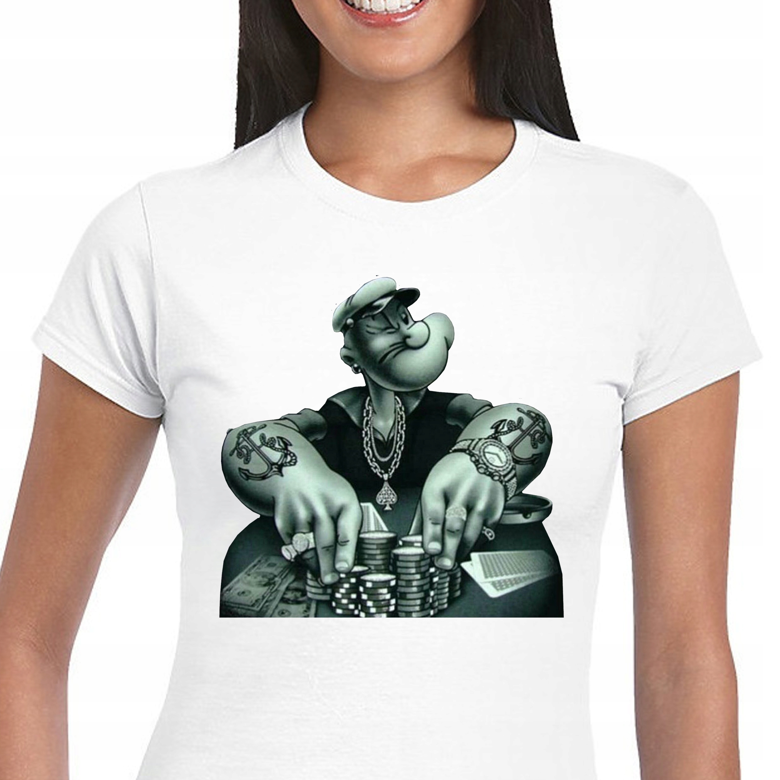 KOSZULKA DAMSKA POPEYE MARYNARZ GANGSTA XL 3248