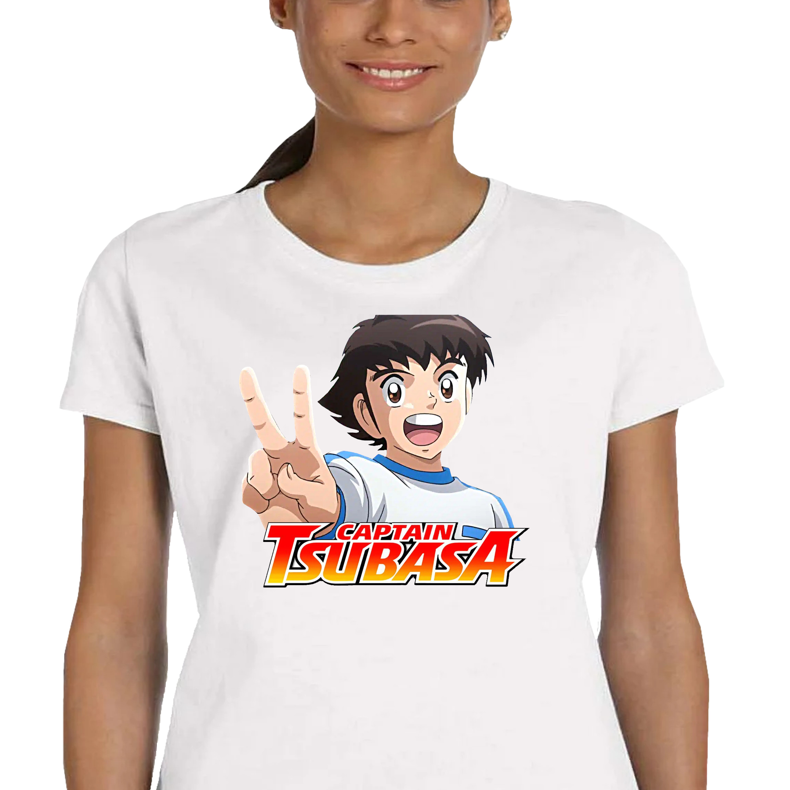 P168 KOSZULKA DAMSKA BAWEŁNA KAPITAN TSUBASA JASTRZĄB ANIME PREZENT XXL