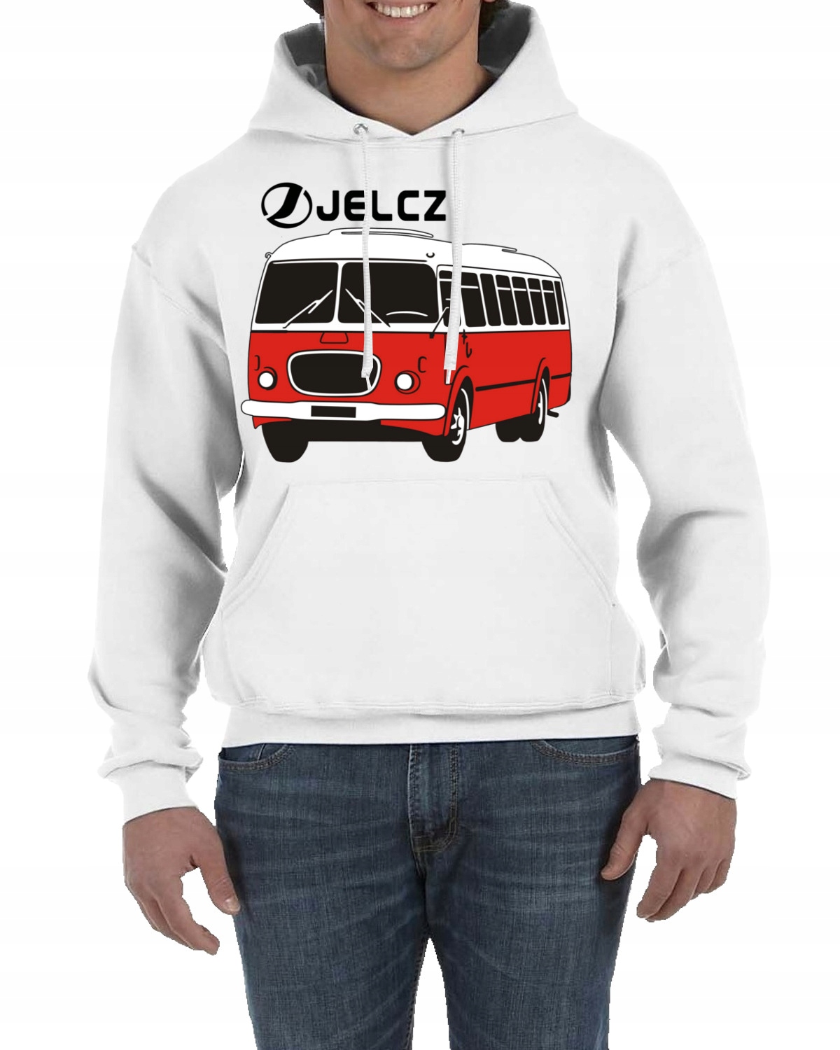 BLUZA Z KAPTUREM JELCZ OGÓREK RETRO AUTOBUS L 3077