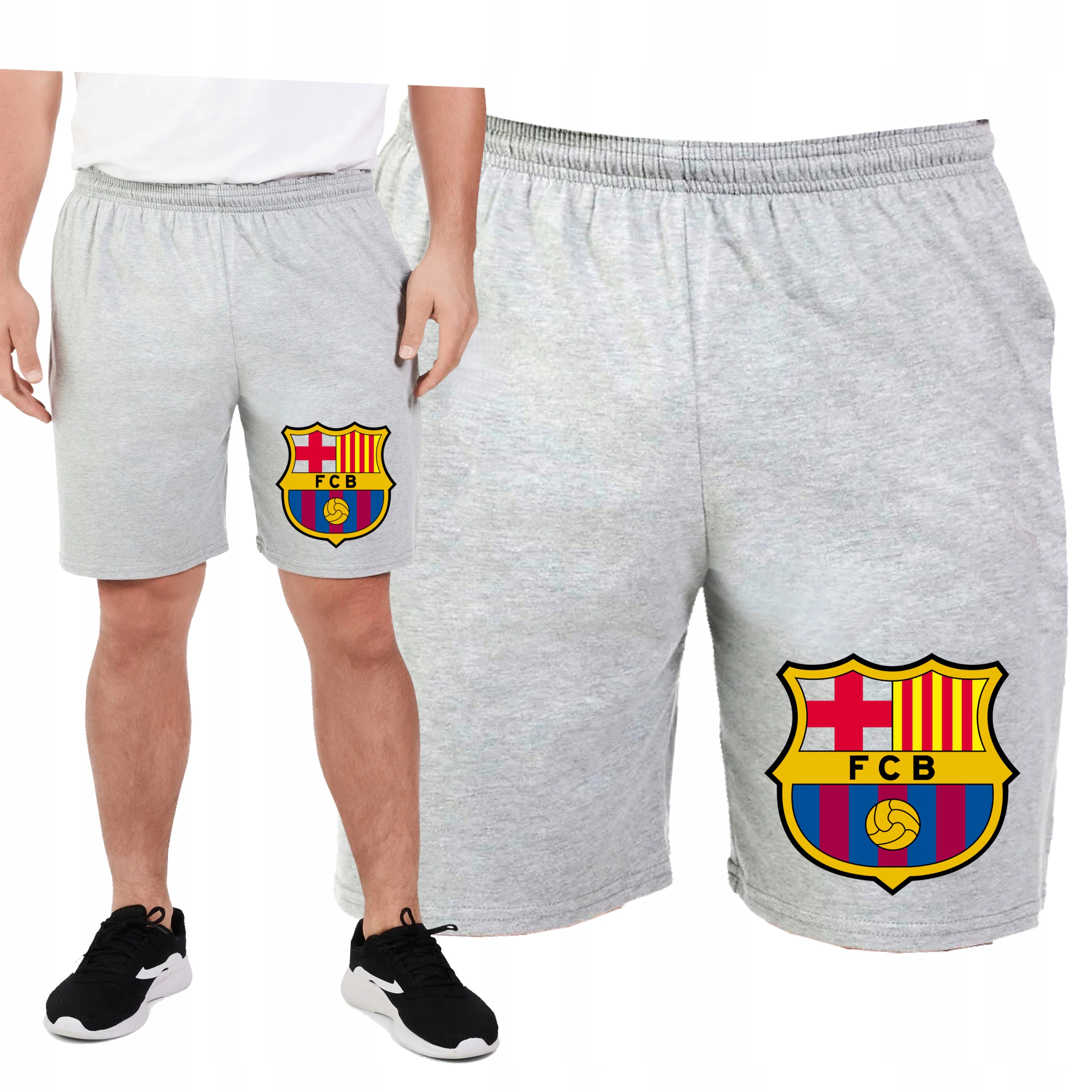 KRÓTKIE SPODENKI DRESOWE FC BARCELONA BLAUGRANA PREZENT KIESZENIE XL 0222